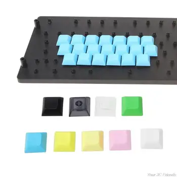 20PCs PBT Blank DIY клавиатура Механична инсталация на клавиатурата 1U 1X DSA профил No Комплект за печат на клавиши за MX MR30 22 Dropship