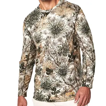 Мъжка ловна риза Камуфлажна тениска Спортна туристическа риза на открито 100% памучни ризи Дълъг ръкав Tee САЩ Размер
