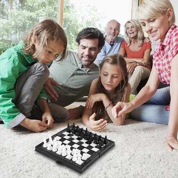 Мини змии и стълби Интересна игра на шах Преносими магнитни шахматни игри Детски детски играчки Развлечения и образование
