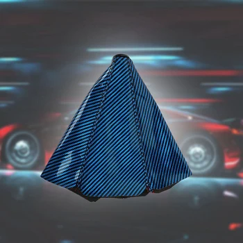 Carbon Fiber Blue Shift Boot Stitch Cover For Gear Cover Shifter Shift Knob MT AT аксесоари