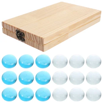 1 Комплект дървени Mancala Board играчка африкански скъпоценни камъни шах сгъваема дъска играчка