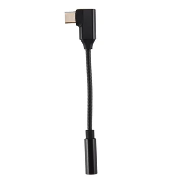 USB C към 3.5mm адаптер за слушалки 90 градуса тип C преносим усилвател за слушалки DAC за iPad Pro Huawei Samsung Galaxy