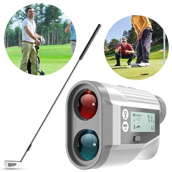 600/1000 ярда Голф далекомер с наклон акумулаторна далекомер флаг полюс заключване вибрации разстояние търсач за голф