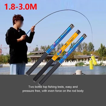 1.8-3.0M Ултралек телескопичен риболовен прът Travel Stream Lake Hand Pole Carp Feeder Преносими въдици за деца