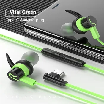 Музикални слушалки Слушалки Спортни слушалки Устойчиви на корозия кабелни слушалки с микрофон 1.2m пластмасови геймърски слушалки Hifi