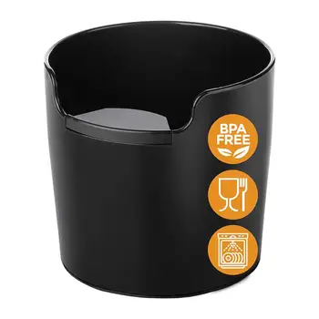 Кутия за остатъци от кафе на прах Черна дълбока купа Неплъзгаща се подвижна Knock Bar Кафе машина Основания за рециклиране Кофа за отпадъци Grind кошче за боклук