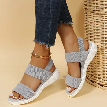 Нова мода Сандали с клин Дамски дизайнерски обувки на платформа Жени Ежедневни плажни обувки на открито Дамски сандали Ново лято 2023