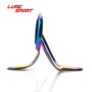 LureSport 9pcs Guide Top Set MN Rainbow Frame Blue Ring Casting Rod Building Component Pole Repair DIY аксесоар