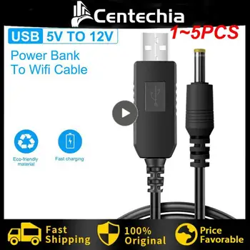 1 ~ 5PCS USB Power Boost Line DC 5V до DC 9V / 12V USB конвертор адаптер рутер кабел 2.1x5.5mm щепсел