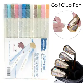 12Pcs многоцветен водоустойчив слънцезащитен крем голф аксесоари голф клуб писалка цвят промяна писалка мастило писалка акрил художник