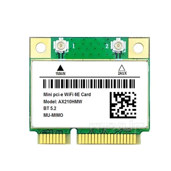AX210 5374m WiFi 6e 5G двучестотен гигабит вградена безжична мрежова карта MiniPCIe 5.2 Bluetooth