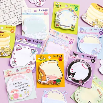 10/50/100 бр. Sanrio Hello Kitty Cinnamoroll Kuromi Pochacco Notepad Поставяне на съобщение Пост ръка сметка DIY канцеларски материали на едро