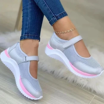 Открит Нови ежедневни дамски обувки дишащи луксозни дизайнерски обувки за момичета Дамски обувки Mid-heel платформа обувки за жени