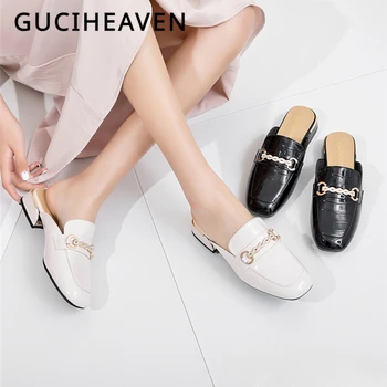Guciheaven 2023 лято нови висококачествени дамски сандали случайни модни кожени обувки чанта главата освежаващи чехли