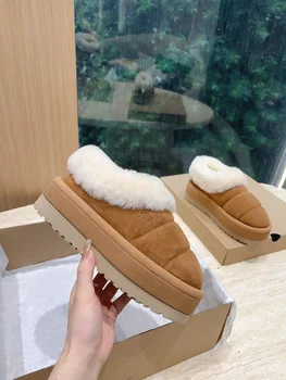 Цяла вълна с дебела подметка Ботуши за сняг Нова Австралия дизайнерски ботуши класически гъсеница Ботуши за хляб Топли зимни обувки