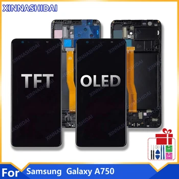 TFT A750 LCD за Samsung Galaxy A7 2018 LCD SM-A750F A750F A750 дисплей с рамка сензорен екран дигитайзер резервни части