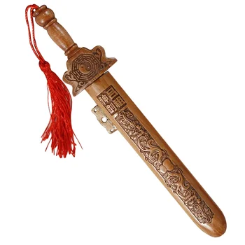 Дървен махагонов меч Катана меч безопасен дърворезба занаятчийски прасковен дървен играчка нож за деца деца китайски традиционни подаръци