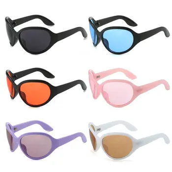 Жени готически уникални нередовни хип-хоп извънгабаритни Y2K слънчеви очила Cool спортни слънчеви очила за мъже реколта нюанси очила