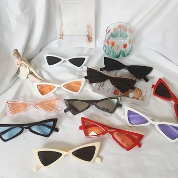 Корейска версия на модерен и модерен триъгълник Персонализирани слънчеви очила за котешки очи, същите като Celebrity Butterfly Sunnies