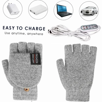 Жени Мъже Електрически ръкавици за отопление 3 нива на отопление USB отопляеми ръкавици Термични ръкавици Зимни консумативи