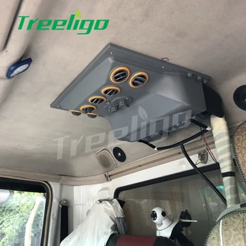 Treeligo стенен таван климатик изпарител монтаж изход единица охлаждане ac 12v 24V за автобус камион ван багер