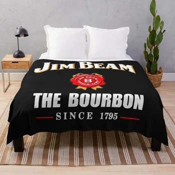 Jim Beam Класическа класическа тениска Хвърли одеяло Многофункционално топло за зимата Диван фланели Луксозни одеяла за хвърляне
