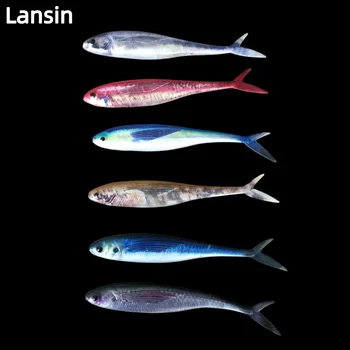 Lansin 1pc 12cm 11g Нова мека риболовна примамка Силиконова стръв Shad Fish Lure Висококачествени червеи Bass Pike Minnow Swimbait Rubber