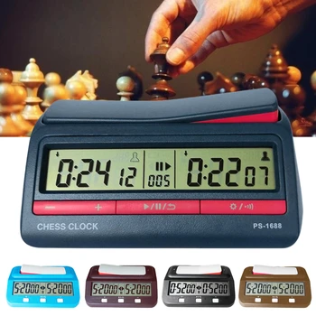 Професионални шахматни часовници Дигитално състезание по шахматна дъска Отброяване нагоре Шахматни игри Хронометър Аларма Таймер Електронен шахматен часовник