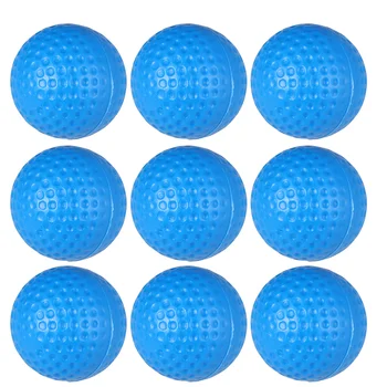 20pcs обучение топка пластмасови кухи прости кръгла спортна практика топка за мъж жена (синьо)