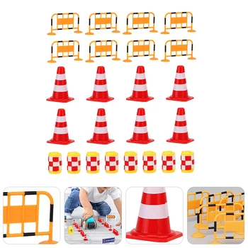 Пътен знак Барикада Мини Roadblock играчка деца Plaything образователни блокади играчки конус за деца симулационни знаци