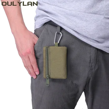 Oulylan Мини тактически EDC торбичка ключ портфейл притежателя мъже монета портмонета торбичка чанта ключодържател цип джоб открит кола ключове чанта за съхранение