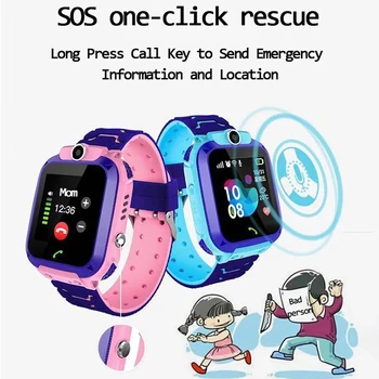 IP67 Водоустойчив детски смарт часовник SOS телефон часовник смарт часовник за деца със сим карта снимка детски подарък за IOS Android Band
