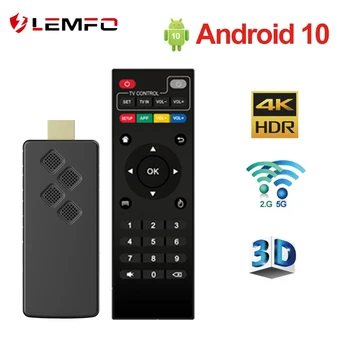 LEMFO Q2 TV стик Android 10 Quad Core ARM Cortex A53 2GB 16GB Поддръжка 4K H.265 2.4G &5.8G Wifi стрийминг Smart TV Box 2GB 8GB