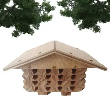 Mason Bee House Handmade Natural Elderberry Bee Hotel Kit For Outdoors Подаръци за градинари