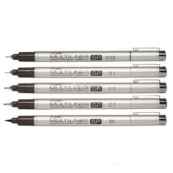 Copic Multiliner SP Fine Line Pen, водоустойчива фина линия писалка, Multiliner размер, алуминиеви плътни писалки са Professinoal качество