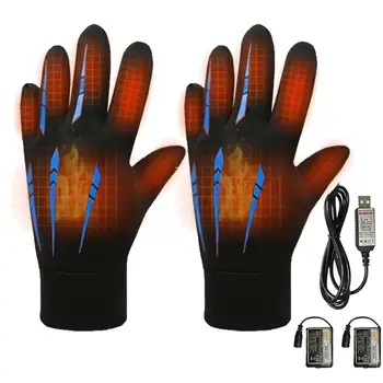 Fingerless риболовни ръкавици мъжки нагревателни ръкавици водоустойчив електрическа батерия отопляем изолиран сензорен екран без хлъзгане водоустойчив