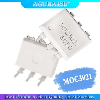 10PCS MOC3021 3021 DIP6 Двупосочен тиристорен оптрон Нов оригинал