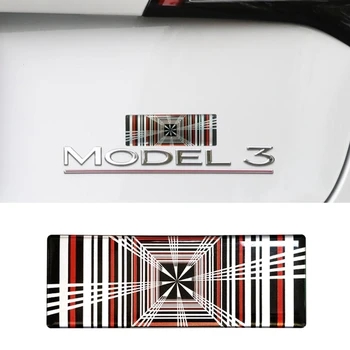 1 бр. Автомобилни PLAID стикер Части Аксесоари за Tesla Модел 3 Y S X Аксесоари Автоматична емблема Значка Лого Стикери Интериорни аксесоари