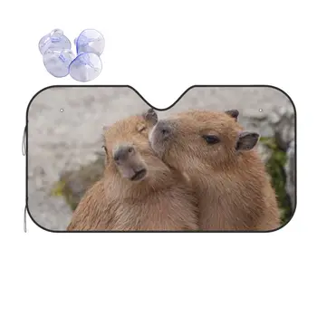 Capybara Lover Сенник Предно стъкло Kawaii Animal Car Предно стъкло Козирка Прозорец на автомобила Предно стъкло Щори Слънцезащита Защита