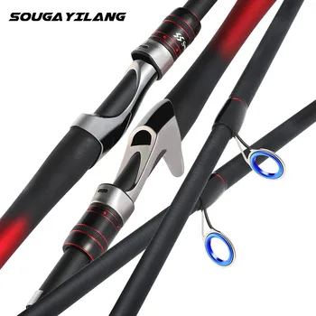 Sougayilang Carbon Spinning Casting Fishing Rod 1.6M Телескопичен риболовен прът M MH Power Portable Travel Rod Пъстърва Bass Rod
