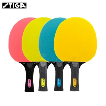 Нов STIGA PURE COLOR ADVANCE 3 звезди цветна ракета за тенис на маса с гумено гребло за пинг-понг прилеп