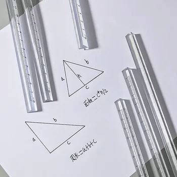 15cm Kawaii триъгълна канцеларска Cm владетел прозрачна проста карикатура прав подарък /20 Рисуване училищни инструменти Измервателен офис