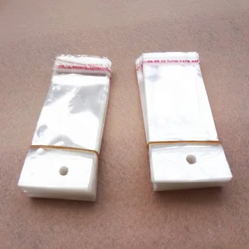 12x5.5cm 100Pcs малки бижута опаковки & дисплей ясно OPP пластмасови прозрачни опаковъчни торбички Sacolas Plasticas пластмасова торбичка