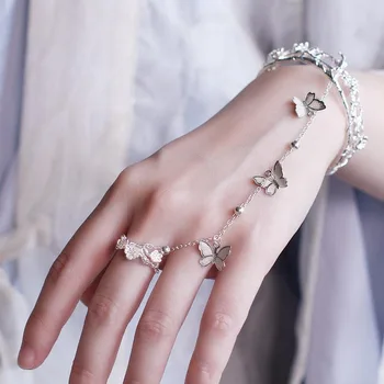 Ново аниме Tian Guan Ci Fu гривна пръстен жени мода регулируеми пеперуда пръст пръстени страна бижута подаръци