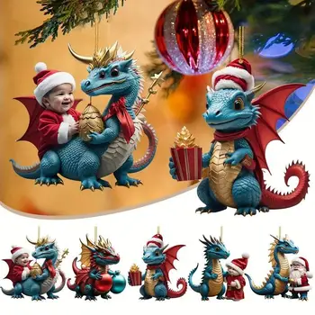 Коледа сладък летящ дракон украшение коледно дърво орнаменти дракон декор за Коледа декорация доставки 2023 забавно висулка подаръци