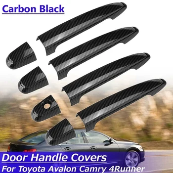 Car 8Pcs капак на дръжката на вратата за Toyota Highlander Avalon Camry Sienna Tacoma 4Runner Lexus GS300/350/430/460 Carbon