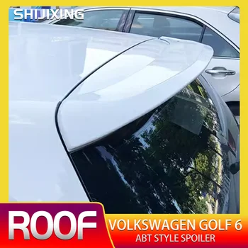 За Volkswagen Golf 6 ABT стил заден покрив багажник крило спойлер устна MK6 спойлер въглерод черно небоядисани горещи продажба