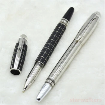 висококачествена черна / сребърна химикалка MB / Ролкова химикалка / Писалка бизнес офис канцеларски модни писалки за пълнене