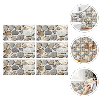 6 листа от камъче модел стена стикери водоустойчив тапет маслоустойчиви стикери