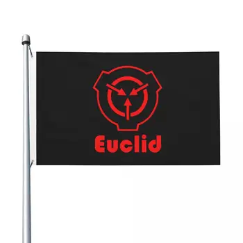 NEW SCP Foundation Евклид флаг открит полиестер градина 3x5FT (90x150cm) двустранен флаг за двор тревата веранда балкон
